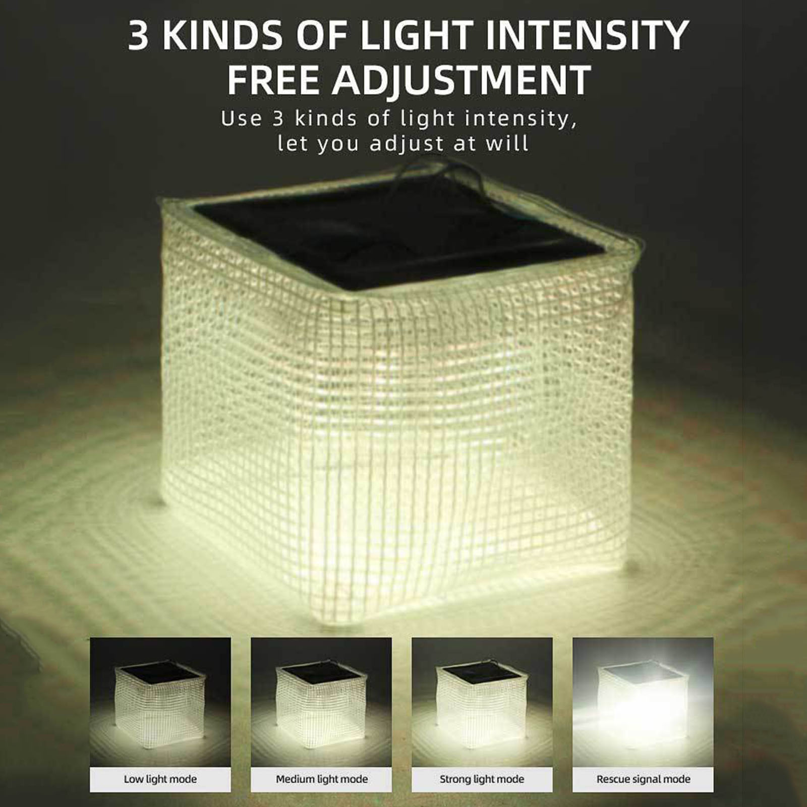 Solar Inflatable Light Lantern Camping Lamp LED Outdoor Tent Bright Lights Waterproof Outside Rechargers Security Light