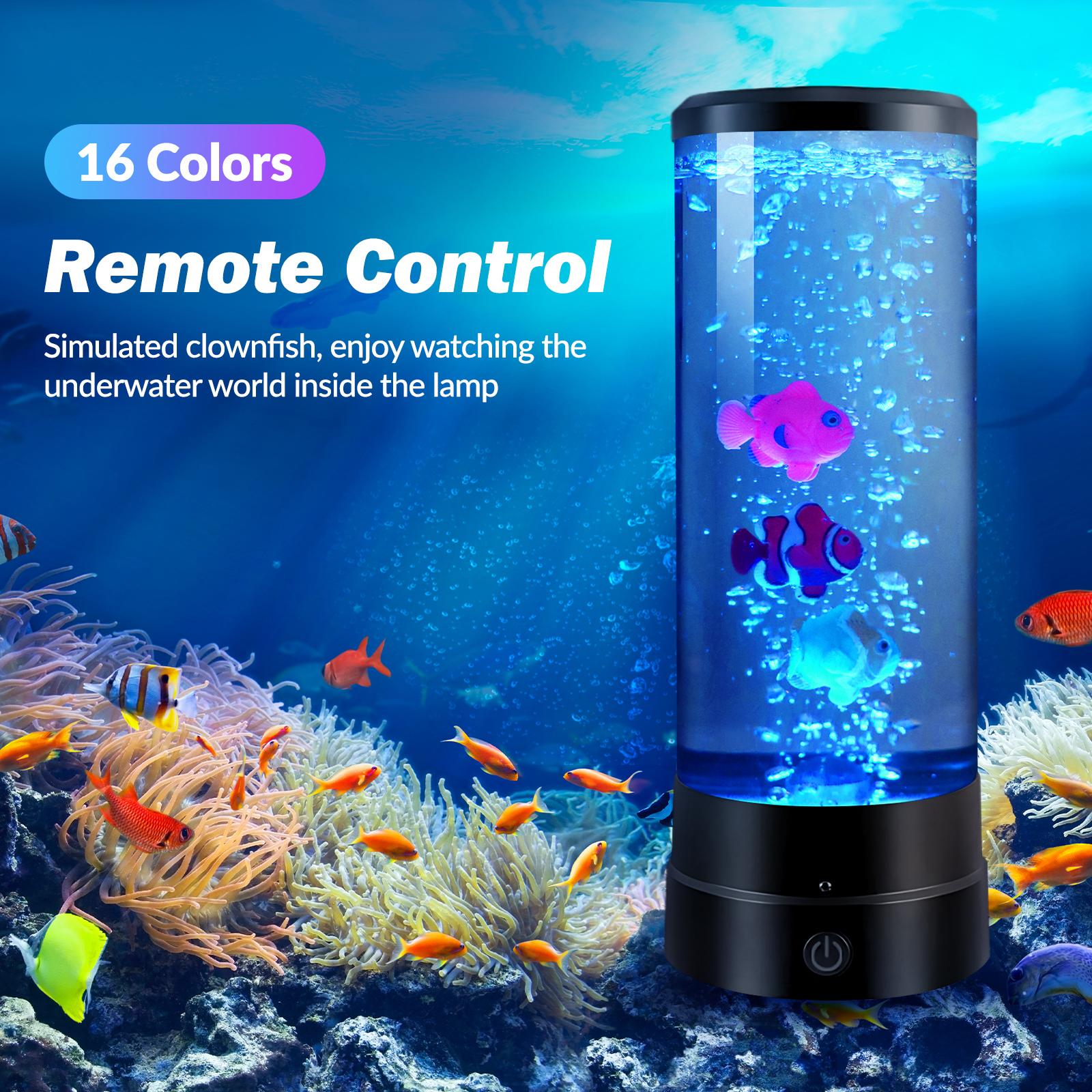 LED Bubble Fish Lamp Children's Gift, Mood Lamp for Desk Home Office Bedroom