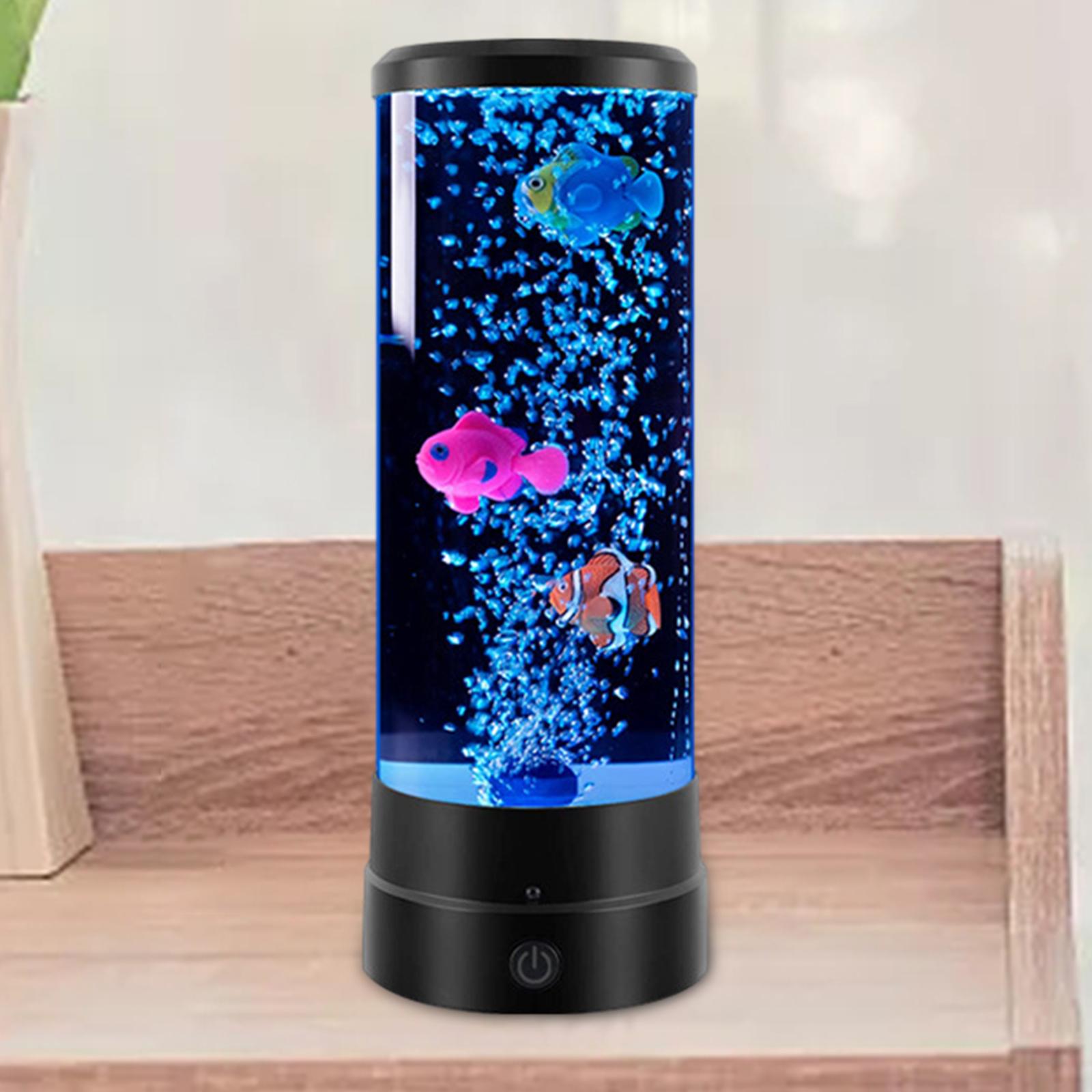 LED Bubble Fish Lamp Children's Gift, Mood Lamp for Desk Home Office Bedroom