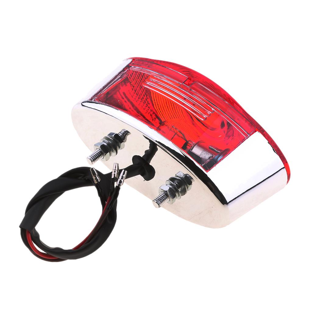 Motorcycle Rear Brake Light LED License Plate Lamp Universal Waterproof Tail Light for Bicycle ATV Chopper and Cafe Racer Motorcycle Rear Brake Light LED License Plate Lamp Universal Waterproof Tail Light for Bicycle ATV Chopper and Cafe Racer
