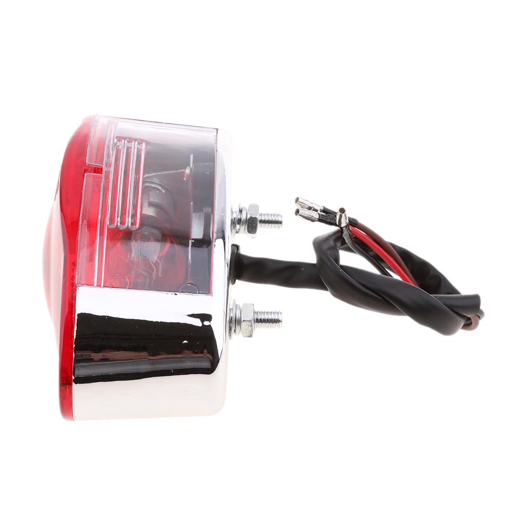 Motorcycle Rear Brake Light LED License Plate Lamp Universal Waterproof Tail Light for Bicycle ATV Chopper and Cafe Racer Motorcycle Rear Brake Light LED License Plate Lamp Universal Waterproof Tail Light for Bicycle ATV Chopper and Cafe Racer