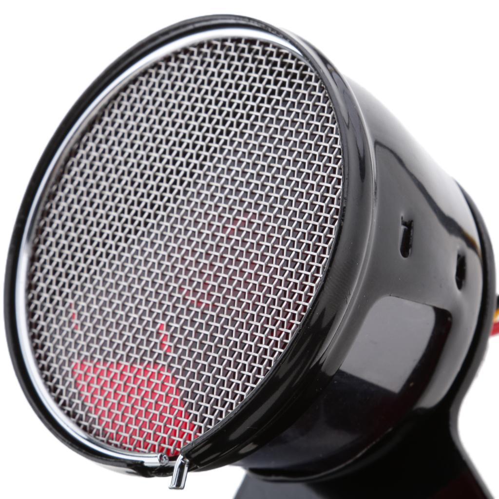 Retro Motorcycle Brake Light Round Tail Light Assembly License Plate Holder Metal for Custom Chopper Bobber