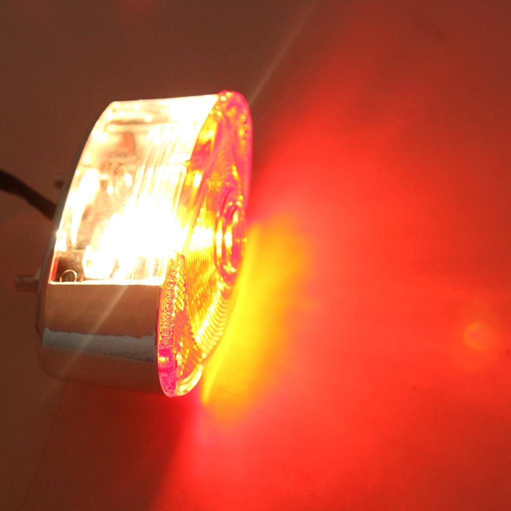 Motorcycle Rear Brake Light LED License Plate Lamp Universal Waterproof Tail Light for Bicycle ATV Chopper and Cafe Racer Motorcycle Rear Brake Light LED License Plate Lamp Universal Waterproof Tail Light for Bicycle ATV Chopper and Cafe Racer