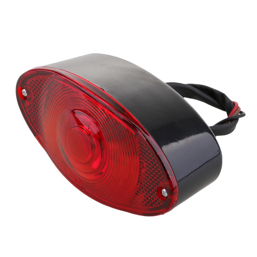 Motorcycle Rear Brake Light LED License Plate Lamp Universal Waterproof Tail Light for Bicycle ATV Chopper and Cafe Racer Motorcycle Rear Brake Light LED License Plate Lamp Universal Waterproof Tail Light for Bicycle ATV Chopper and Cafe Racer