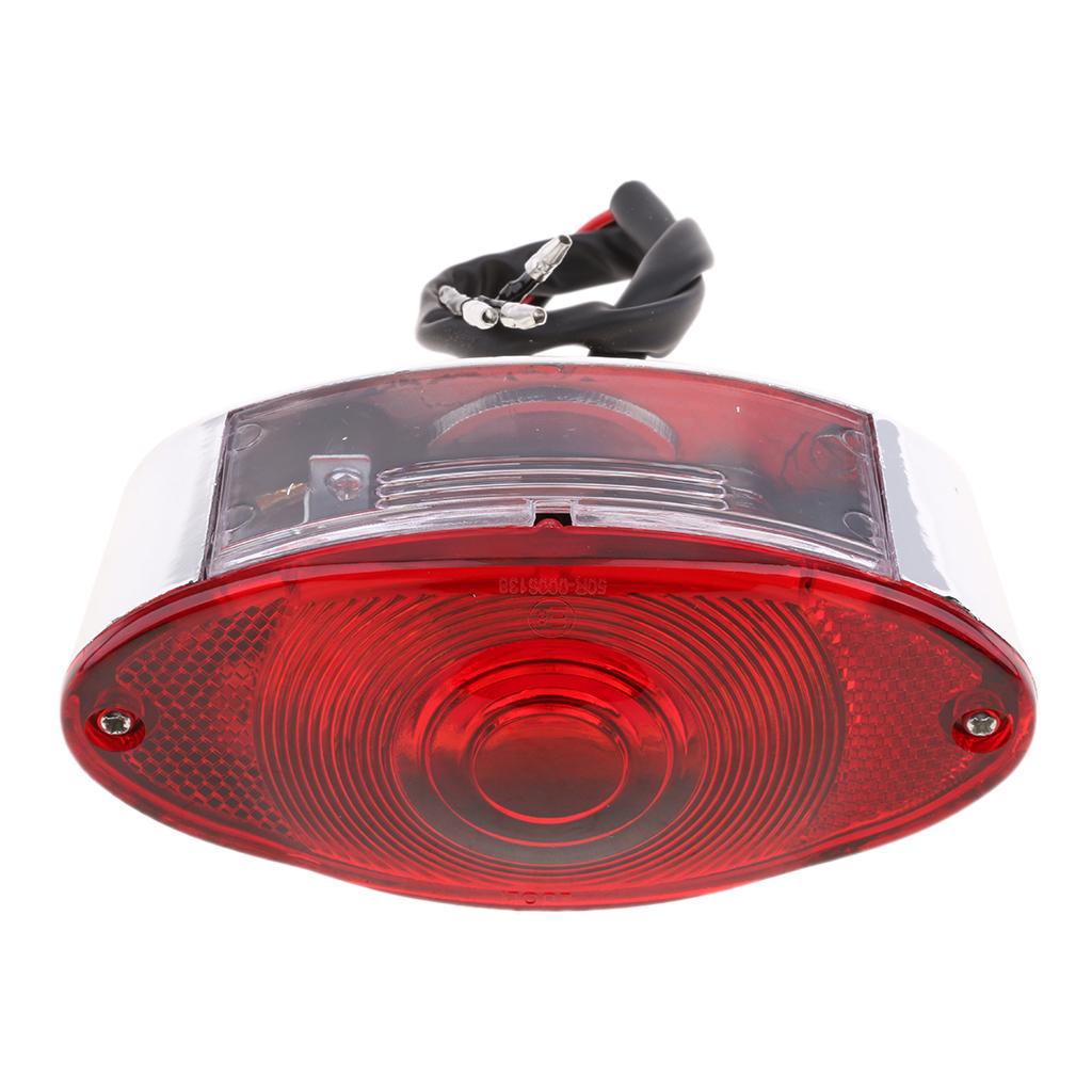 Motorcycle Rear Brake Light LED License Plate Lamp Universal Waterproof Tail Light for Bicycle ATV Chopper and Cafe Racer Motorcycle Rear Brake Light LED License Plate Lamp Universal Waterproof Tail Light for Bicycle ATV Chopper and Cafe Racer